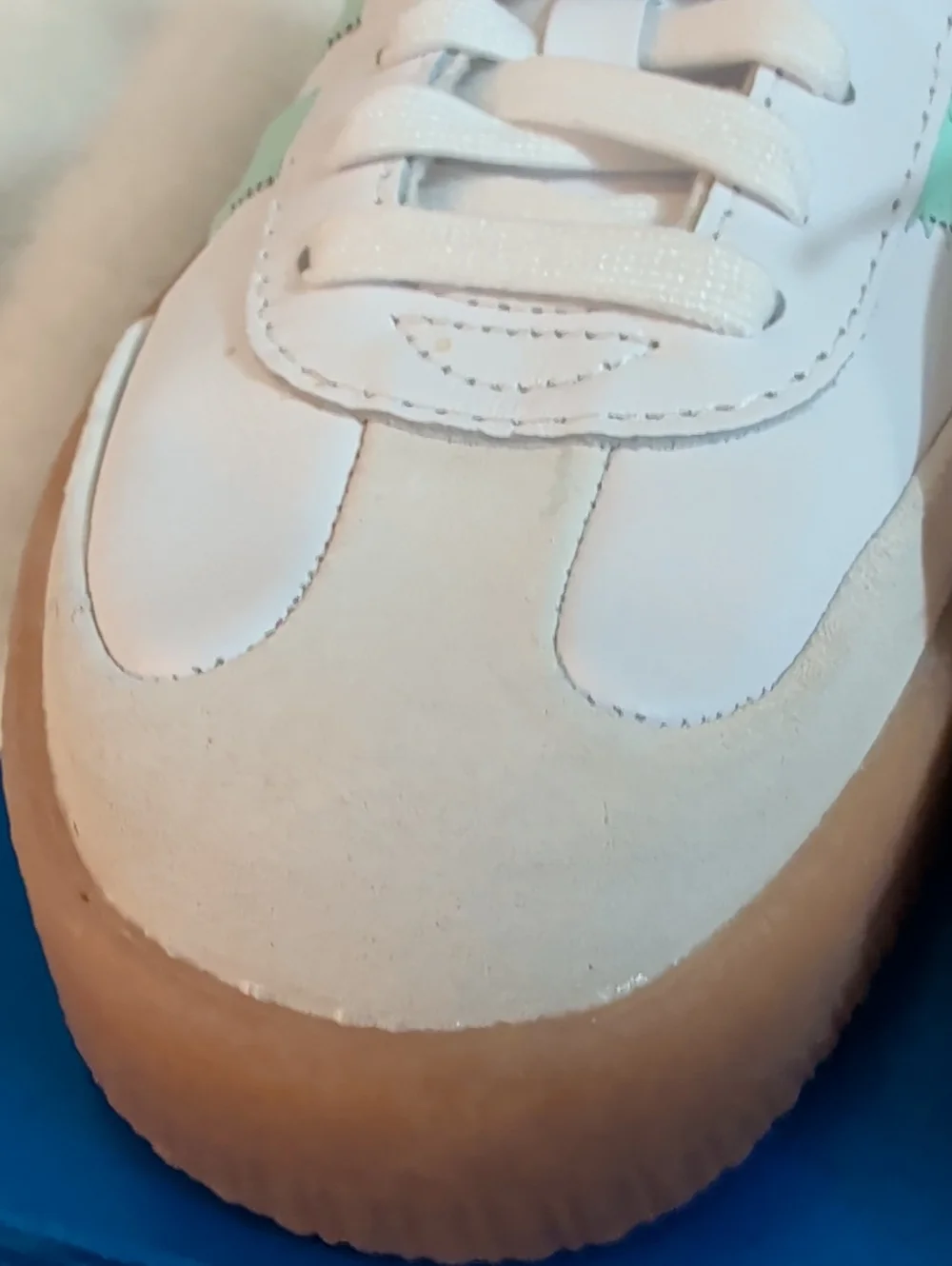 ✨ NWT Adidas Originals Sambae J Sneakers - White/Clear Mint - Size 7 Youth